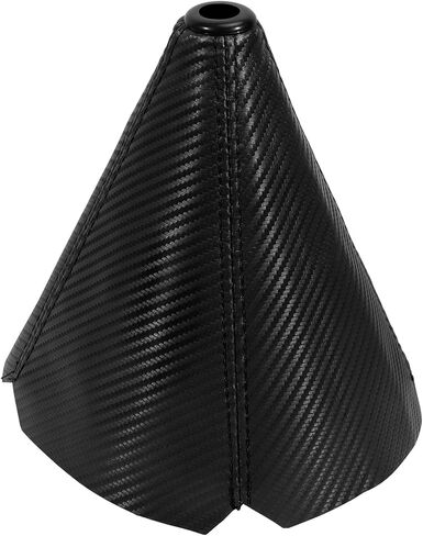 16mm Manual Car Shift Boot,Carbon Fibre Leather Gear Shift Cover for Dust Prevention & Protection,Universal Car Interior Accessories(Black) in Saudi Arabia