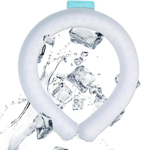 BLUEFEEL Neck Cooler Ice Ring | Wearable Cooling Tube Neck Wrap with Gel Ice Pack | Personal Air Conditioner for Heat Relief, Outdoor Activities, Hot Summer - Instant Freeze Below 64°F (Grid) in Saudi Arabia