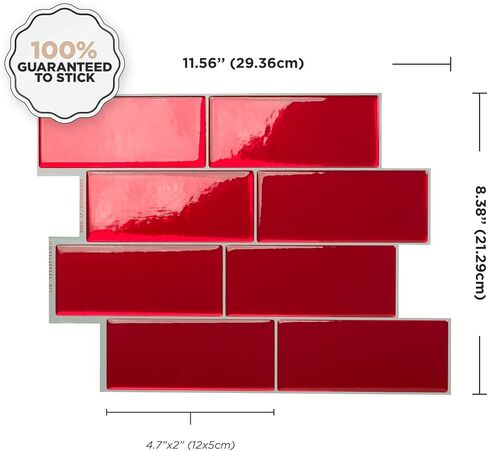قشر البلاط الذكي والعصا باكسبلاش - 5 أوراق من 11.56 "× 8.38" - قشر لاصق ثلاثي الأبعاد و backsplash للمطبخ ، الحمام ، بلاط الجدار in Kuwait