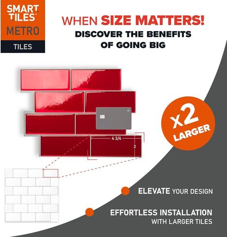 قشر البلاط الذكي والعصا باكسبلاش - 5 أوراق من 11.56 "× 8.38" - قشر لاصق ثلاثي الأبعاد و backsplash للمطبخ ، الحمام ، بلاط الجدار in Kuwait