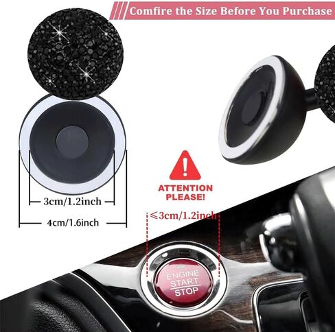 Bling Car Push Starter Button Cover One-Touch Car Push to Start Accessories Joystick Cover Suitable for Cars, and More for Women Girl with Long Nails (Colorful) in Saudi Arabia