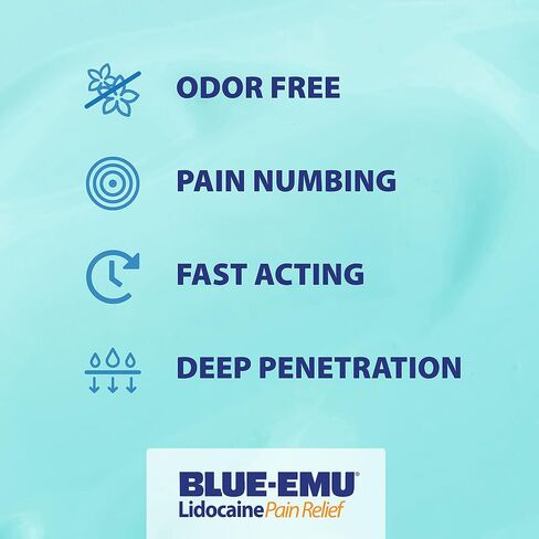 BLUE-EMU Lidocaine Pain Relief Cream for Fast, Numbing Relief, 2.7 Oz, 2 Pack in Saudi Arabia