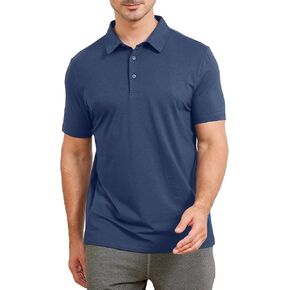 netdraw Mens Ultra Soft Bamboo Viscose Polo Lightweight Cooling Short Sleeve Casual Collared Golf Shirt