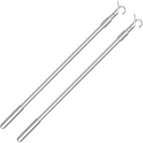 2 Pcs Telescopic Draw Rod for Cordless Blinds, Adjustable Push Pull Rod, Clothes Hanger Reaching Hook Pole, Extendable from 33 to 61 cm, Easy to Pull the Window Shades Up and Down