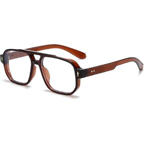 JOVAKIT Aviator Blue Light Glasses for Women Men Fashion Thick Square Frame Computer Eyeglasses Anti Eyestrain Headache