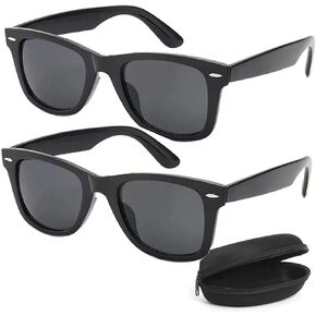 2 Pack Lunisk Correction Glasses, Lunisk Vision Correction Glasses for vision improvement Unisex Glasses with 2 Pcs Glasses Case (Color : Black) S9-T18