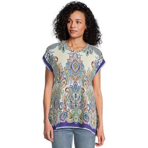 Johnny Was Women's The Janie Favorite Crew Neck Draped Tee