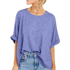 Women Oversized T Shirt Short Sleeve Loose Casual Basic Shirts Summer Tee Tops