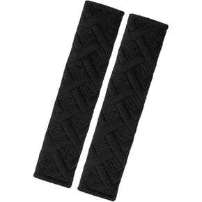2PCS Car Seat Belt Pad Cover, Soft Car Safe Belt Shoulder Strap Cushion, Car Harness Pad to Protect Neck and Shoulder, for a More Comfortable Driving, Universal Car Interior Accessories (Black)