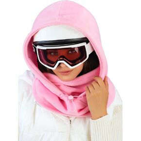 Fleece Balaclava Over Helmet - Warm Helmet Ninja Hood - Snowboard Hooded Hat Neck Gaiter Ski Mask in Kuwait