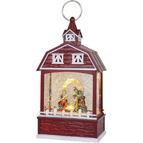 DRomance Halloween Skeleton Snow Globe Lantern with 6H Timer Battery Operated USB Powered Lighted Water Glitters Bronze Canteen Shaped Snow Globe Halloween Decoration Children Gift(6 x 3.2 x 11 Inch)