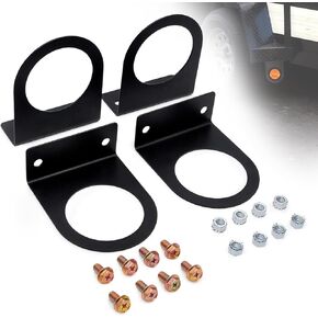 (4 Pack) for 2.5 inch Round Marker Light L Shaped Mounting Bracket Powder Coated Steel, Suitable for Side Round Marker Light Bracket Installation for Trucks, RVs, and Trailers