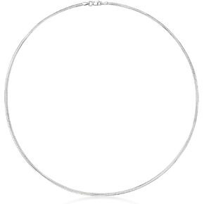 Ross-Simons Italian 2mm Sterling Silver Omega Necklace