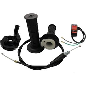 Throttle Handle Grips and Grip Cable Kit Fits for Mini Baja Coleman Predator 79cc 79.5cc 80cc 97cc 98cc 100cc 105cc 2.5hp 2.8hp 5.5 6.5hp Motorcycle,Dirt Bike, Mini Bike, Pocket Bike