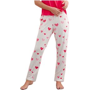 Womens Cute Print Pj Pants Holiday Lounge Pajamas Bottoms Bow Tie Elastic Waist Sleep Pajama Pants in Kuwait