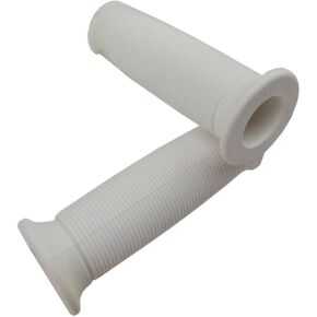 7/8" Motorcycle Rubber Hand Grip Motocross Refit Handlebar Grips (White)