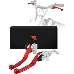Dirt Bike Foldable Clutch Brake Levers,Forged Pivot Handle Clutch Breakaway Lever for Dirtbike CRF300L 21-24/CRF300L Rally 21-24/CRF250L/M 12-20/CRF250 Rally 17-21-Red