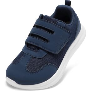 STQ Wide Toe Box Womens Walking Shoes, Hook and Loop Orthopedic Diabetic Shoe for Women Plantar Fasciitis Bunion Flat Feet Neuropathy Hammertoes with Arch Support, Navy, 7.5 US