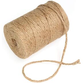 100 Meter Natural Jute Twine, Twine String. (1 Roll), para jardinería, plantas, envoltura de Regalos, arte, decoración de boda, embalaje.