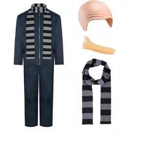 Gru Costume Outfit Gru Cosplay Costume Jacket Set Halloween Gru Cosplay Costume for Adult