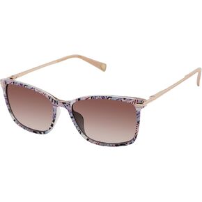 Ted Baker TWS300 Rectangle Sunglasses for Women, 57 mm, UV400 Protection