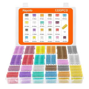 1011PCS CAR FUSE KIT-410PC Standard ، 410PC MINI & 185PC MICRO MICRO (2A-40A). يشمل 2 من البسد ، 2 اختبار ومقاطع 2. يعمل مع السيارات والشاحنات و RVS والقوارب والدراجات النارية (1011)