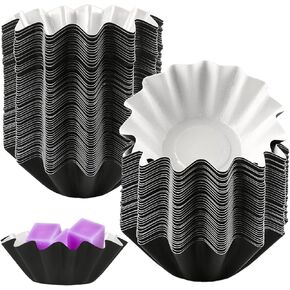 50 PCS WAX MELT LINERS ، حاويات ذوبان شمع قابلة لإعادة الاستخدام ، بطانة وعاء الشمع ، مثالية لتدفئة ذوبان الشمع الكهربائية ، قم بتوصيل تدفئة ذوبان الشمع ، وتدفئة الشموع ، وشرفات الشمع وتدفئة الشمع (أسود)
