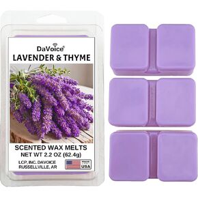 Spring Scented Wax Melts Wax Cubes Strong Scent | Lavender Wax Melts Lavender Essential Oil Wax Melts Non Toxic Soy Wax Melts for Warmers | Thyme Candle Warmer Tarts Wax Melts (Lavender Thyme)