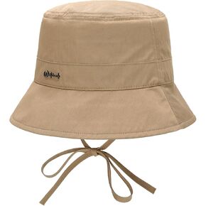 String Short Brim Bucket Hat MOTILLA, Adjustable Cotton Blend Hat for Women