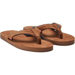 Hari Mari- Grande- Men's Nubuck Suede Leather Flip Flops with Wider Footbeds and Larger Straps- No Break Ins, Firm Arch Support, Flexible and Lightweight