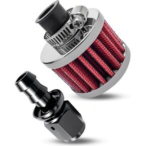 Female Fitting Kit with Filter Fit for Fuel Cells Requiring a Female Vent Fitting, Filter Connector Kit for 6AN Fuel Cell Breather