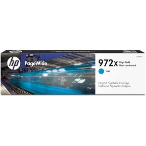 HP 972X | PageWide Cartridge High Yield | Cyan | Works with HP PageWide Pro 452 Series, 477 Series, 552dw, 577 Series | L0R98AN