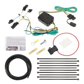 4 Way Trailer Wiring Harness Flat Output 56369 Compatible with 2017-2021 Jeep Compass, 4 Pin Towing Hitch Trailer Wire