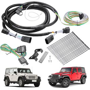 BX88368 EZ Light Wiring-Towing Wiring Harness Kit لجيب Willys 2021-2023 Wrangler JL 2018-2023 & Gladiator 2020-2023 قابس الأسلاك المسحوب و Play-Bx88368
