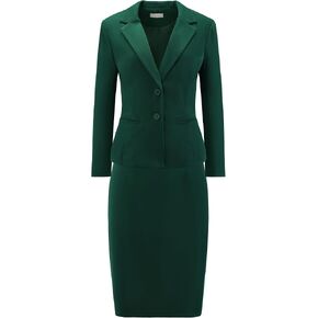 Women's 2 Piece Suit Skirt Set Business Formal Blazer and Pencil Skirt