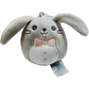 Squishmallow Official Kellytoy 3.5 Inch Clip On Bag Keychain Backpack Clips Squishy Soft Plush Toy Animal (Blake Bunny Rabbit (Star Belly))
