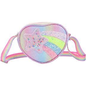 Fashionable Purse for Women,Crossbody Bag with Adjustable Shoulder Strap Cute Rainbow Star Handbag with Zipper Coin Wallet Purse Shoulder Bag for Women Outdoor Activities