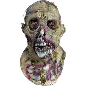 1Pc Horror Zombie Mask Walking Dead Seaweed Zombie Full Head Helmet Terror Latex Monster Full Face Masks Halloween Dress up Props