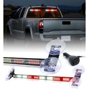 Lumenix Strobe Advisor Lights Bar لشاحنات العمل 96 مركبات الطوارئ LED الأمامية/النافذة الخلفية الزجاج الأمامي تحذير من الإطفاء وميض Ultrathin