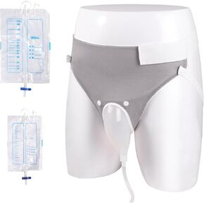 Wearable Urinal Bag for Elderly, Portable Urinals for Men, Reusable Male Urine Bag, Elderly Urinal with Urine Bags(2000ML*1+1000ML*2) for Bedridden Patients(Elderly)