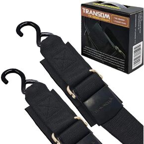 Seamander Boat Tie أسفل الأشرطة إلى Trainer- الدرجة البحرية Transom Tie Downs 2inch × 48 بوصة مقطورة قارب قابلة للتعديل للقوارب والتزلج النفاث والمزيد