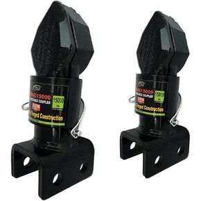 Channel-Mount Adjustable Trailer Coupler, 2-5/16-Inch Hitch Ball, 7000 lbs, Black