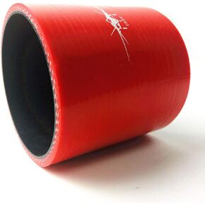 Universal 3-Ply High Performance Straight Coupler Silicone Hose ID 4" (102mm), Length 3" (76mm) Red