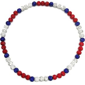 1-4 PCS Baseball Defended Necklace for Men - Bling Ice Collection Rhinestone Discoball Discoball Discoball Disball Dister Devel Netclace