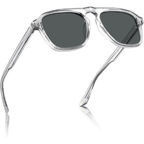CARFIA Acetate Polarized Men's Sunglasses - Pilot Design, UV Protection CA5355