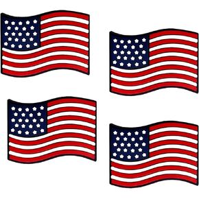 American Flag Shoe Charms; American Flag Charms for Clog Shoes Decoration Fun Shoes Charm for Kids Adults, PVC Shoe Charm Accessories Decoration Gifts 4 Pcs