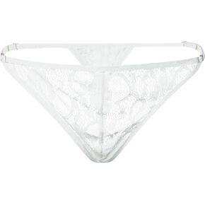 DTODWW Mens Lace G-string Thongs Low Rise Underwear Thongs Adjustable Jockstrapes Stretch Bikini Nightwear