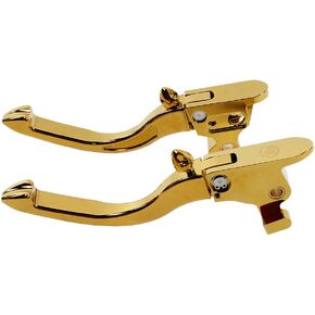 POWER JAMES Red Front Clutch Brake Shift Levers for Harley 18-23 Softail Breakout Low Rider Fat Boy Street Bob FXDR 114 (Gold) (Anodized Red)