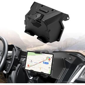 Electric Device Tablet Holder for Honda Talon 1000R 1000X 1000X-4 (2022-2025), Phone/GPS Mount with Extra Storage Box, Anti-Vibration, Adjustable, Anti-Slip UTV Storage Mount for Off-Road