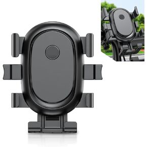 Motorcycle Phone Mount, Quick Lock Bike Phone Holder, Anti-Shake Handlebar Cell Phone Clamp, 360° Rotation Scooter Phone Clip, Fit for 4.7"-7.1" Smartphone (Black)